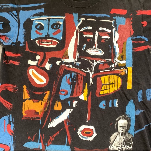 VINTAGE ANDAZIA USA HEADSHOT III MILES DAVIS ESTATE ABSTRACT T-SHIRT LARGE 90s - Picture 3 of 8
